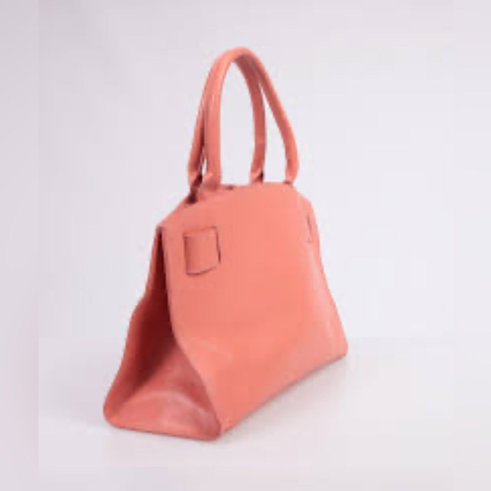 FURLA Coral Pink Leather Top Handle shoulder Tote Bag - Picture 2 of 16